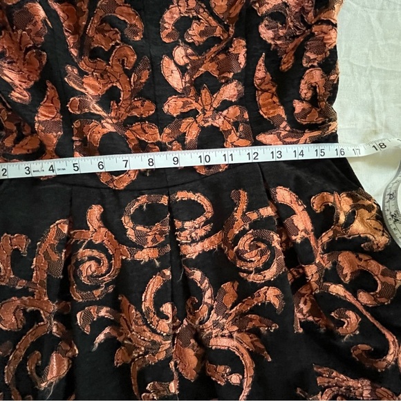 Yoana Baraschi Mirissa Black/Copper Orange Dress Fit/flare style w/Pockets… - Picture 12 of 16